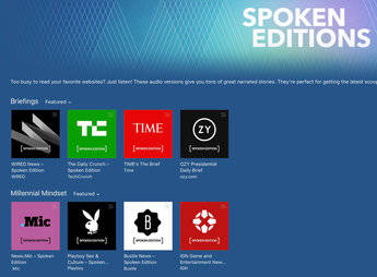 Spoken Editions, una sección recopilatoria de noticias audibles para iTunes