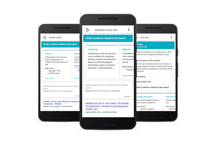 Google ofrecerá diagnósticos médicos en sus búsquedas