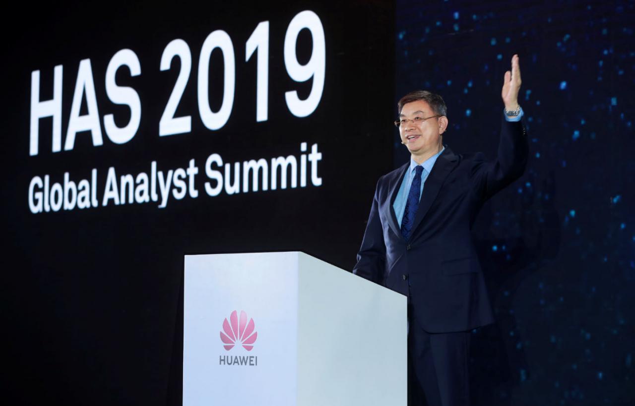 William Xu, Director de Marketing Estratégico de Huawei, en su discurso en el XVI congreso anual Global Analyst Summit