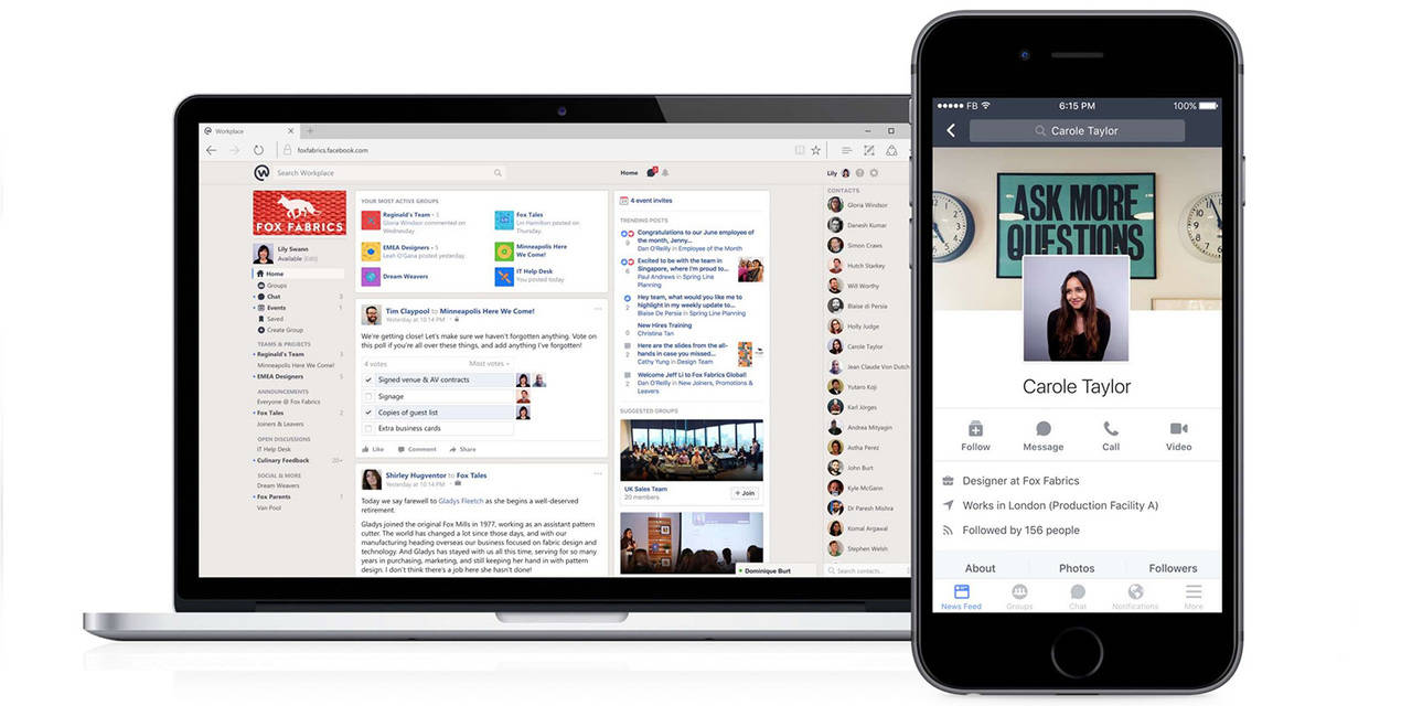 Workplace, nueva línea de negocio de Facebook para el ámbito profesional