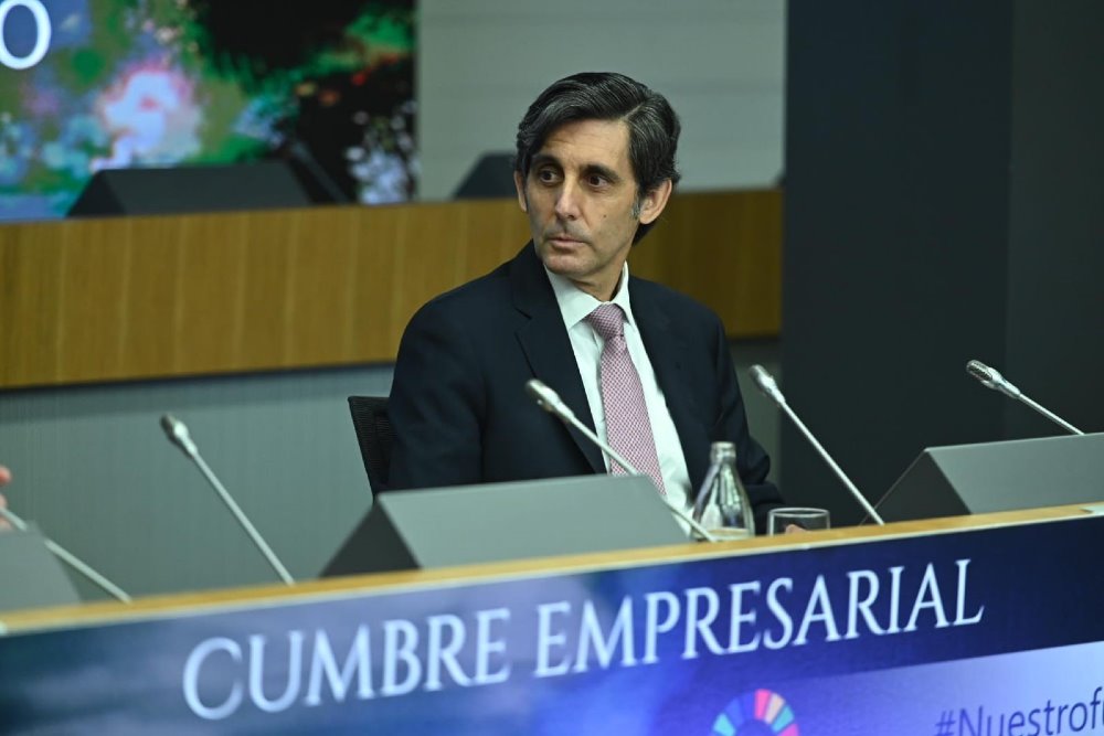 José María Álvarez-Pallete, presidente de Telefónica, durante la Cumbre Empresarial de la CEOE