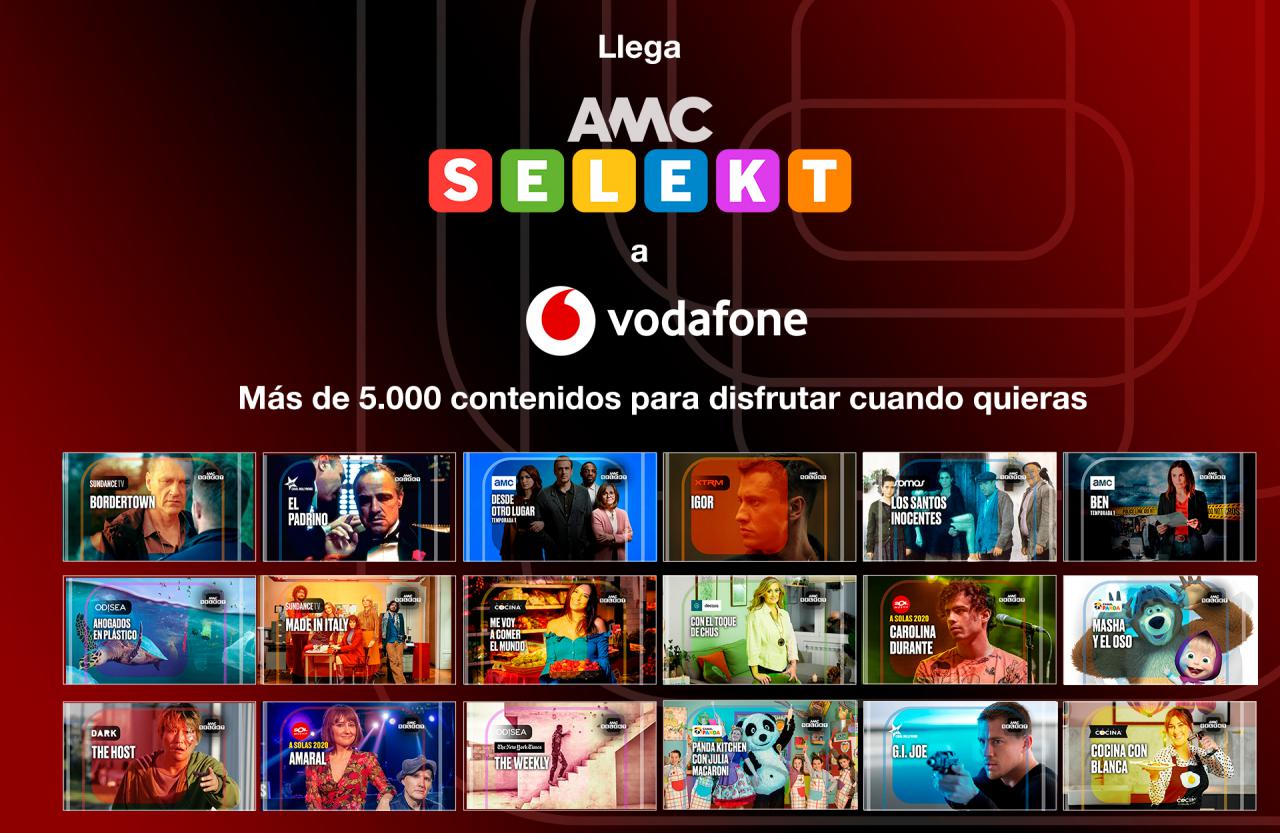 Vodafone TV incorpora a su oferta el servicio bajo demanda AMC Selekt