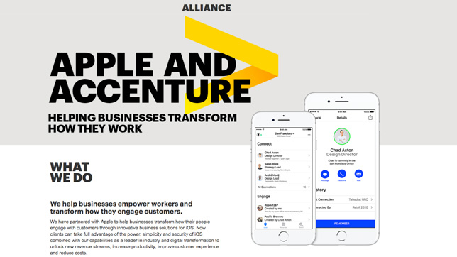 Apple y Accenture se asocian para crear soluciones para empresas