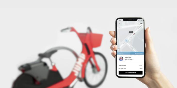 Uber prueba un servicio de alquiler de bicis