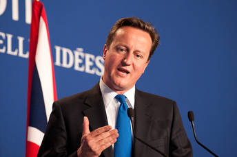 David Cameron dando un discurso