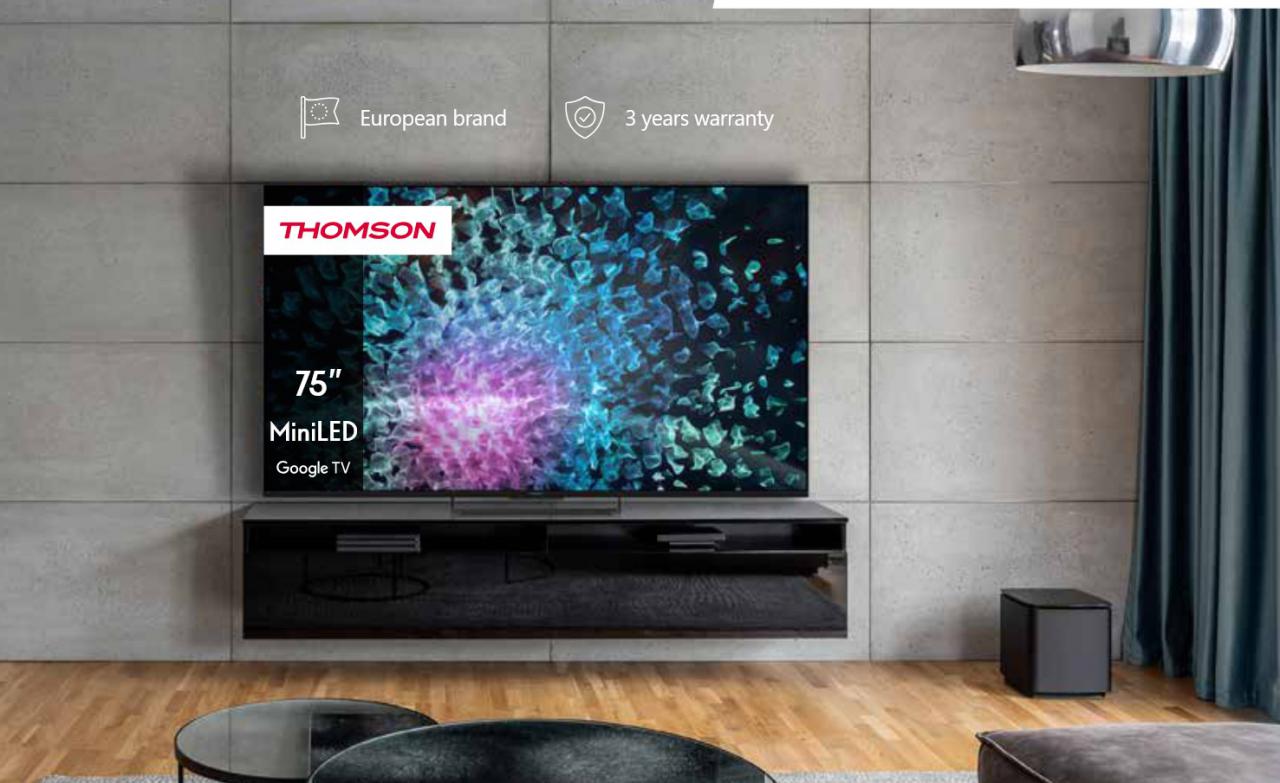 Thomson presenta su nueva gama MiniLED Google TV con tecnología avanzada y diseño premium