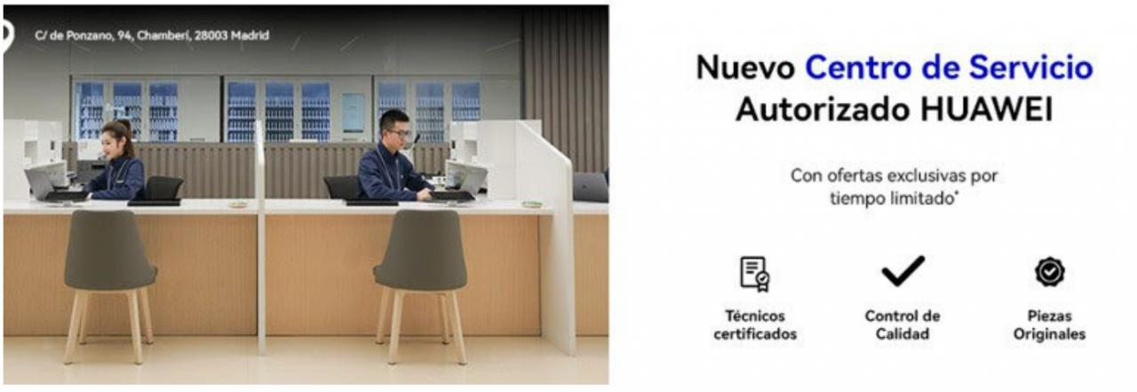 Huawei mejora su servicio posventa en España con nuevos centros y cinco servicios gratuitos