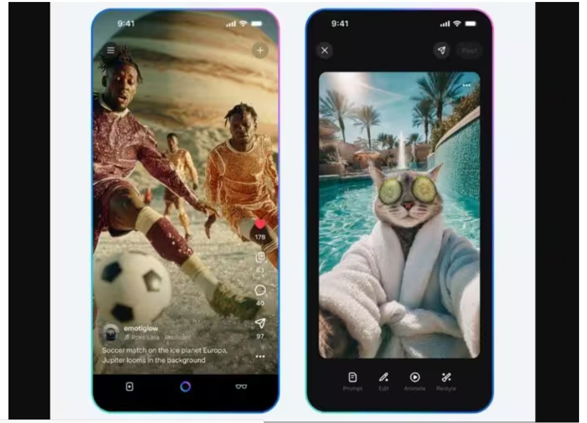 Meta lanza Vibes en Europa, su nuevo espacio para crear y compartir vídeos generados con IA
