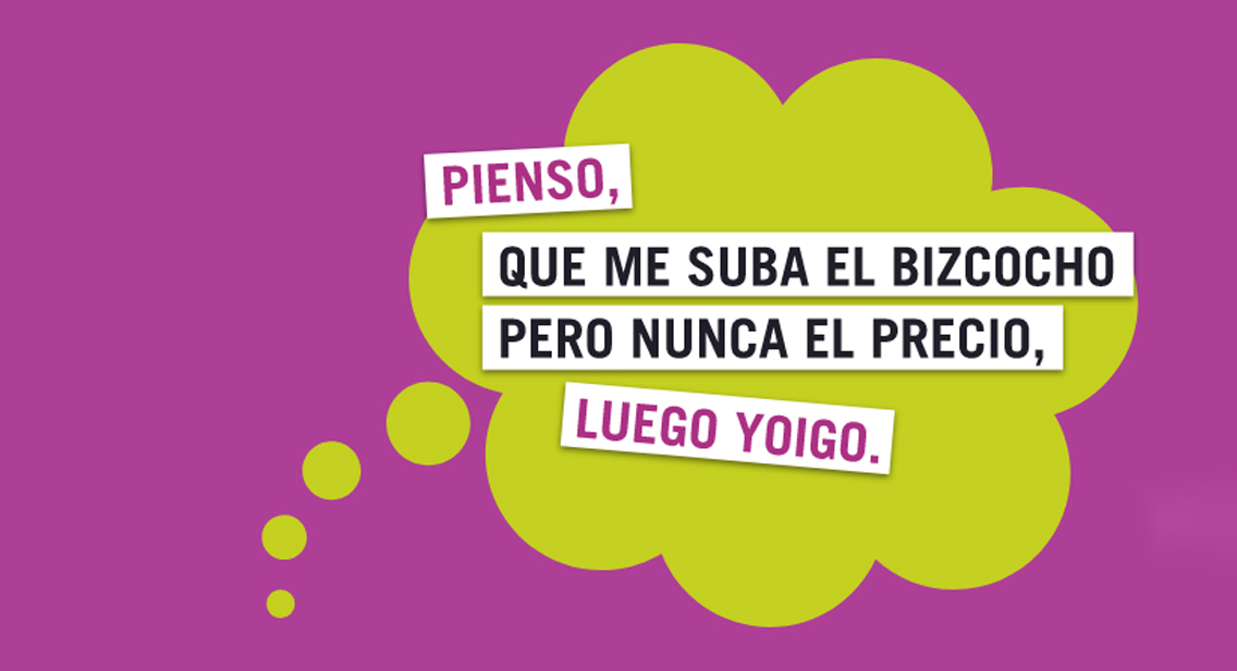 Yoigo estrena eslogan: “Pienso, luego Yoigo”