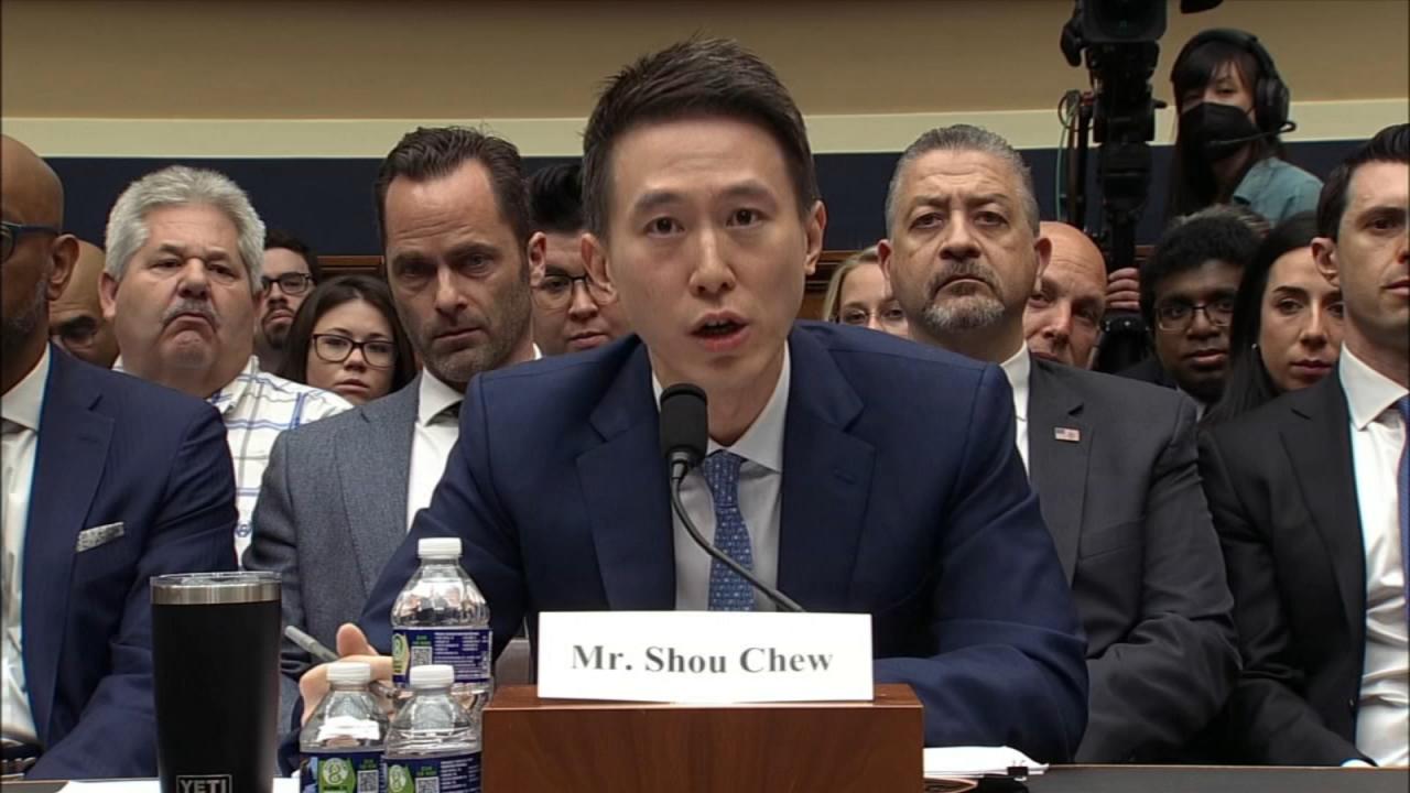 Shou Zi Chew, CEO de TikTok, durante su comparecencia en el Congreso de Estados Unidos
