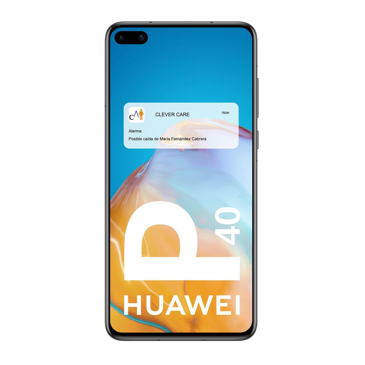 Notificación de la app cCare en un Huawei P40