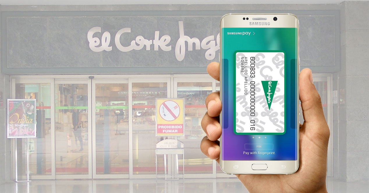 La tarjeta de El Corte Inglés se suma al pago por móvil de la mano de Samsung Pay