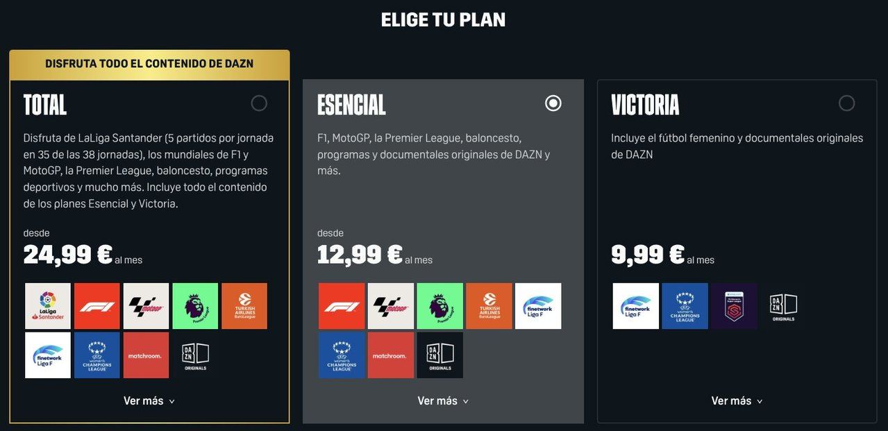 DAZN sube sus precios y limita el acceso a la plataforma desde varios dispositivos