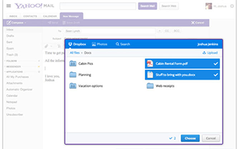 Dropbox crea alianzas y se une al correo de Yahoo!