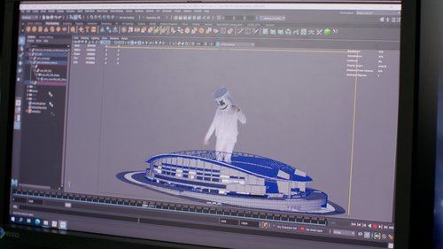 Proceso de realización del espectáculo virtual 3D de la final de la Champions League de 2021