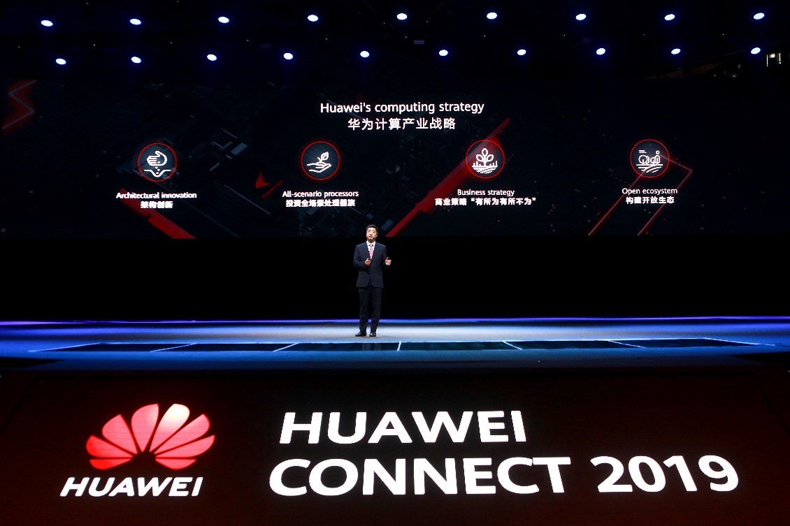 Ken Hu presenta la estrategia en computación de Huawei en su discurso inicial en Huawei Connect 2019