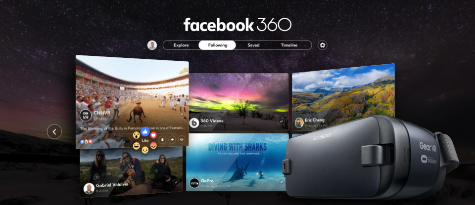 Nueva app Facebook 360 deja ver fotos y videos en las gafas Samsung Gear VR
 