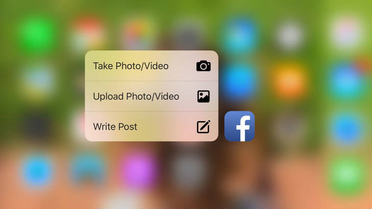 Facebook ya es compatible con la tecnología 3D Touch del nuevo iPhone