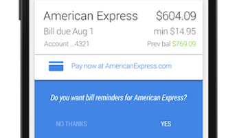 Google Now ahora también le recordará que pague las facturas