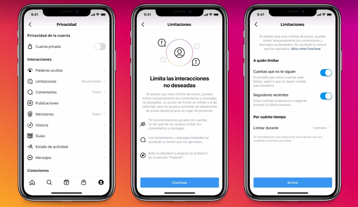 Instagram habilita la restricción de comentarios y mensajes directos de nuevos seguidores y desconocidos