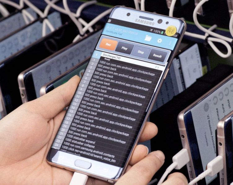Samsung realizó varias pruebas a los Galaxy Note 7 para determinar las causas del problema.