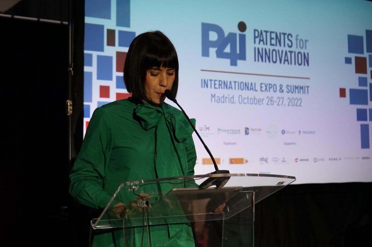 Diana Morant, ministra de Ciencia e Innovación, durante su intervención en la clausura del P4i