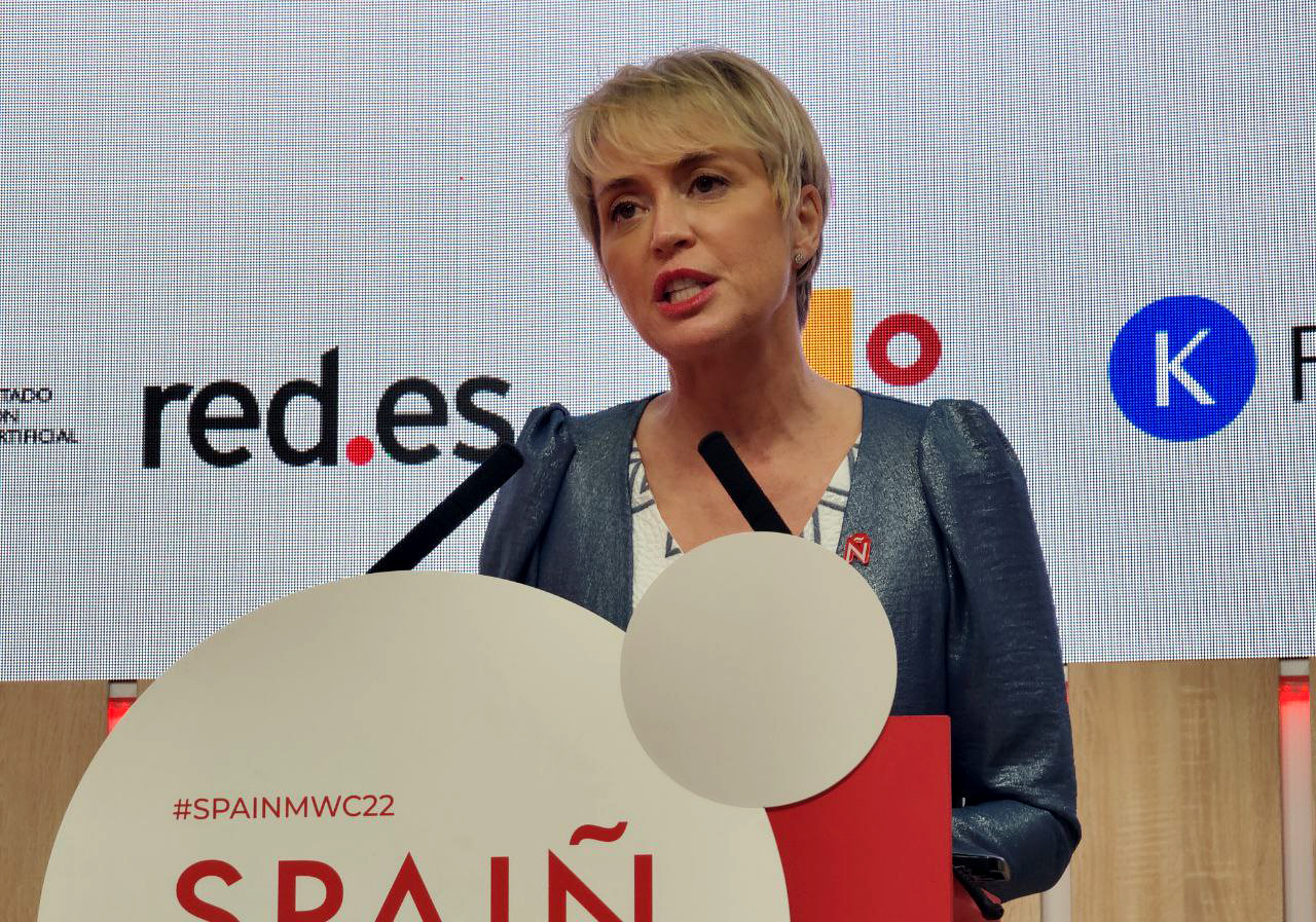 Carme Artigas, Secretaria de Estado de Inteligencia Artificial y Digitalización, durante su intervención