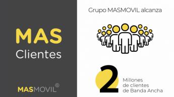 El Grupo MásMóvil supera los 2 millones de clientes de banda ancha fija