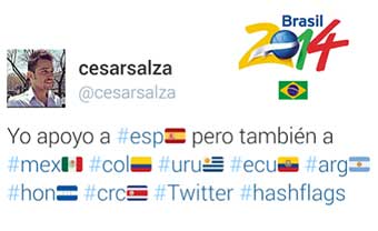 Hashflags, las etiquetas con banderas del mundial que debes usar en Twitter