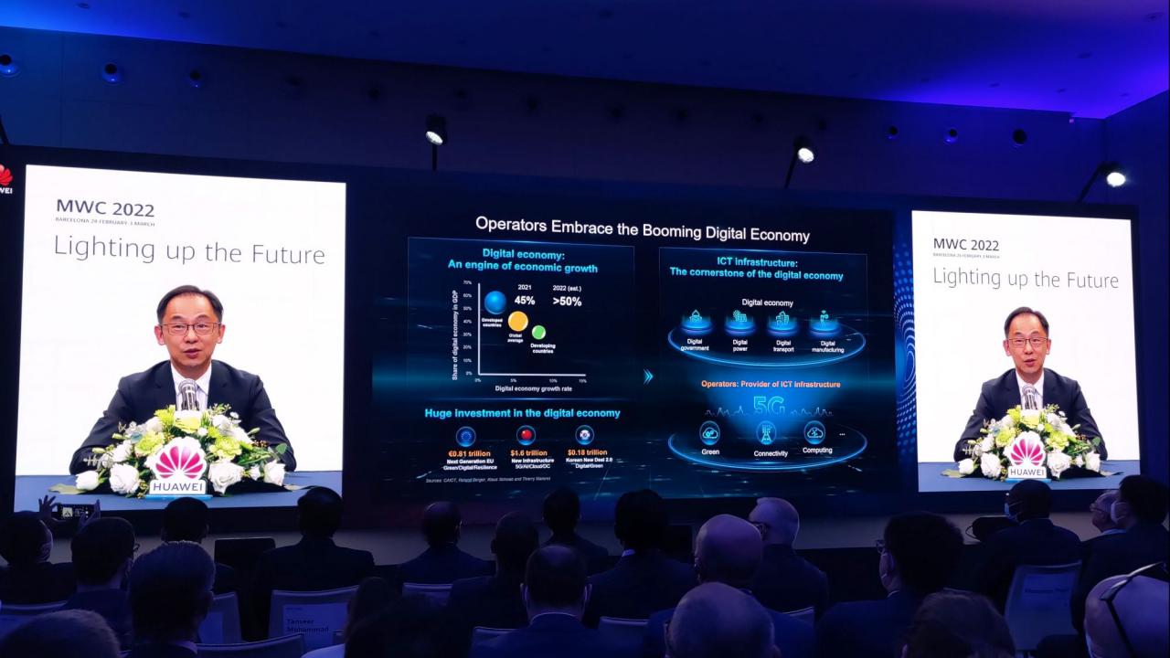 Ryan Ding, CEO de Huawei Carrier, durante su intervención celebrada de manera virtual