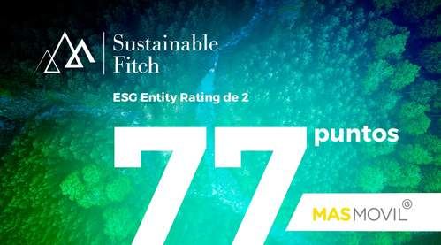 MásMóvil recibe el ESG Entity Rating con la puntuación más alta de una teleco europea