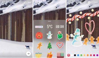 Instagram Stories estrena pegatinas de Navidad