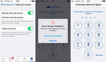 One Drive para iOS ahora es compatible con Touch ID