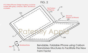 Apple patenta un iPhone que puede doblarse por la mitad