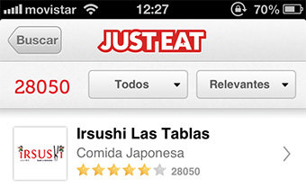 Just Eat permite ordenar a 2.000 restaurantes desde el iPhone