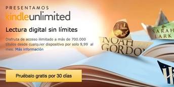 Kindle Unlimited, tarifa plana por 9,99 euros al mes