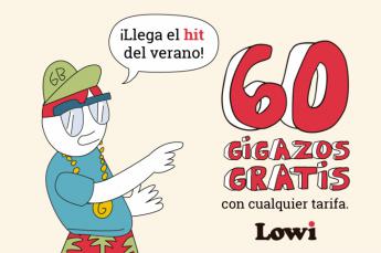 Lowi sigue su tradición y regala 60GB este verano