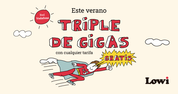 El regalo veraniego de Lowi triplica gratis los gigas de la tarifa