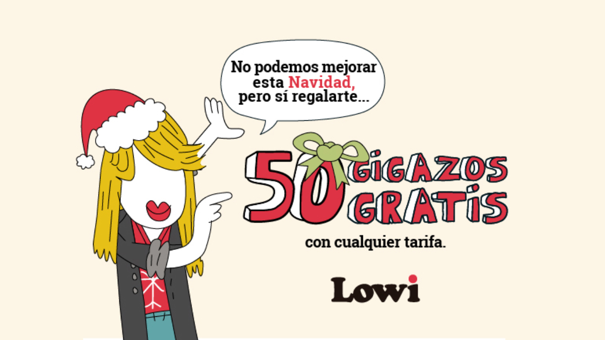 Lowi regala 50GB a sus clientes por Navidad