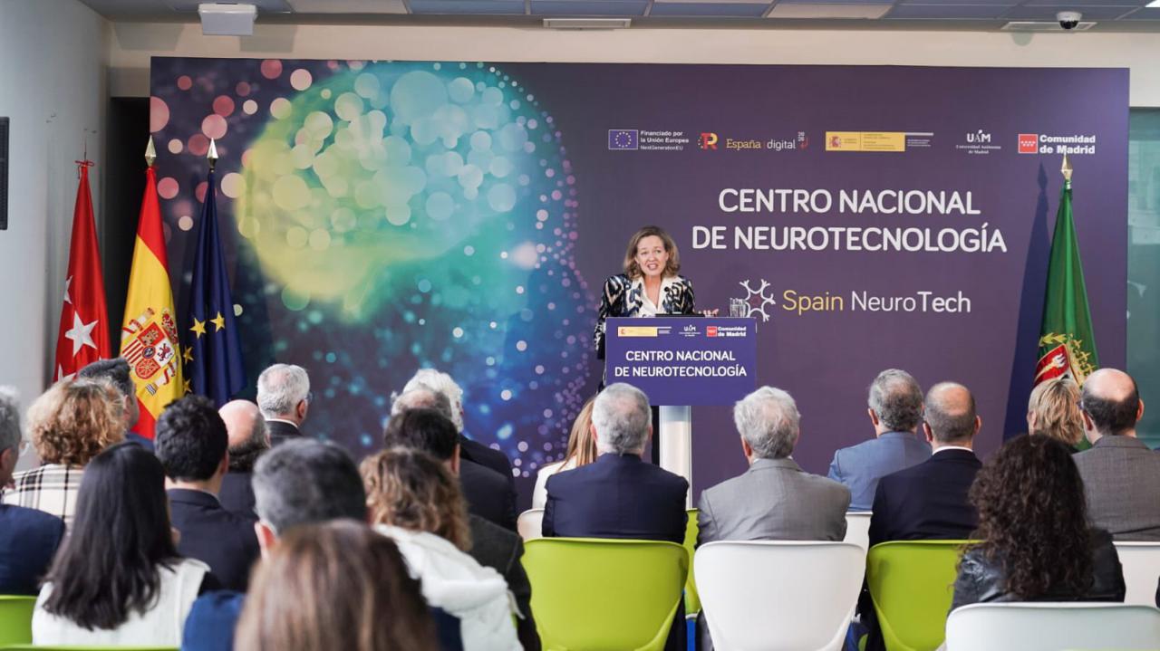 Nadia Calviño, vicepresidenta primera del Gobierno y ministra de Asuntos Económicos y Transformación Digital de España, durante el encuentro
