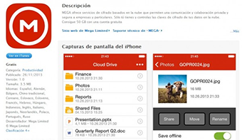 El servicio de almacenamiento en la nube Mega llega al iPhone