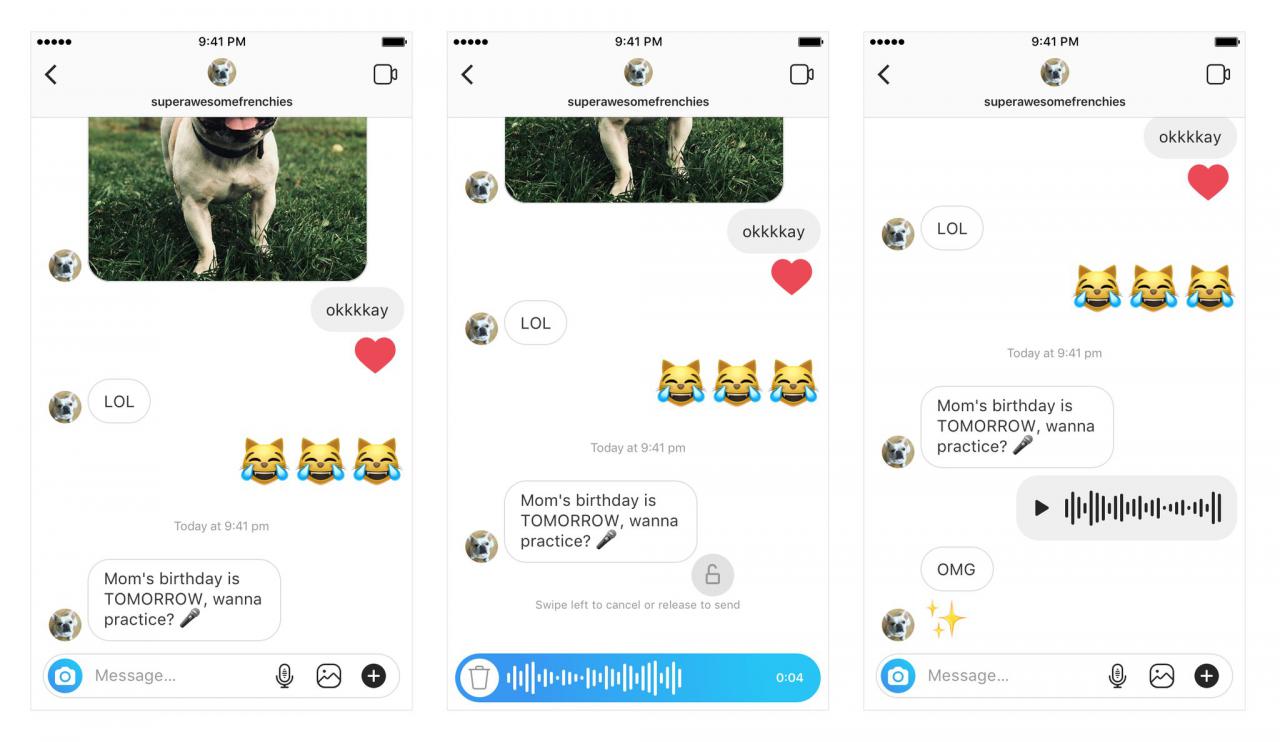 Los mensajes de audio llegan finalmente a Instagram