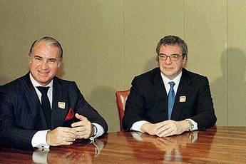 Miguel Horta (Portugal Telecom) y César Alierta (Telefónica) en imagen de archivo