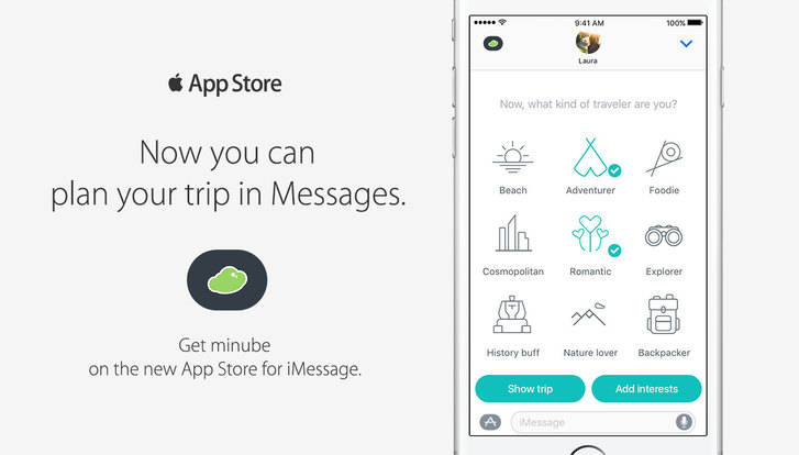 Minube lanza una de las primeras app españolas creada especialmente para iMessage