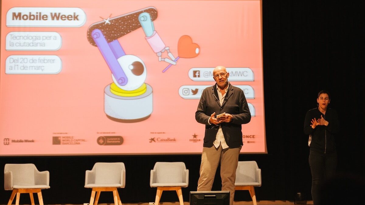 Carlos Grau, CEO de MWCapital, durante una charla en la Mobile Week