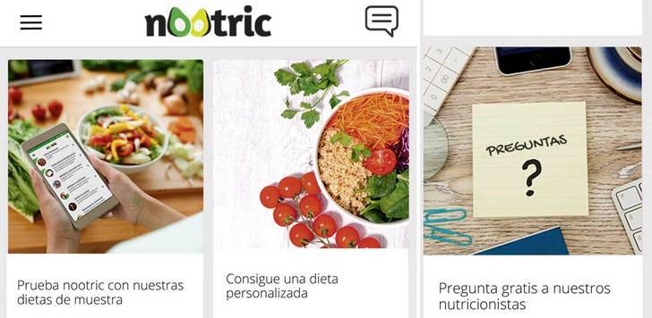 Nootric, la dieta día a día y desde el móvil