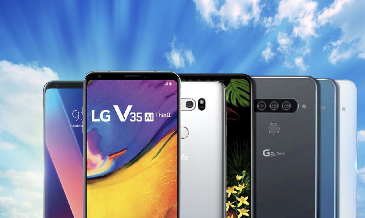 Algunos de los modelos de LG Mobile