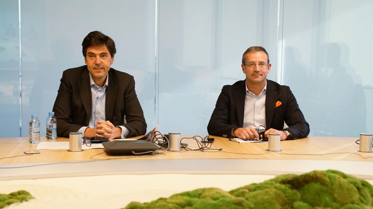 Joaquín Colino y Jean François Fallacher, en la presentación de hoy