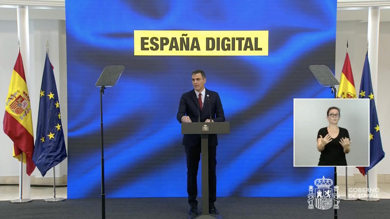 Sánchez marca la dimensión digital como una de las cuatro grandes patas del futuro de España