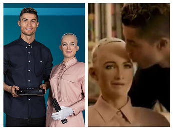 Cristiano Ronaldo protagoniza una campaña junto al robot más inteligente del mundo